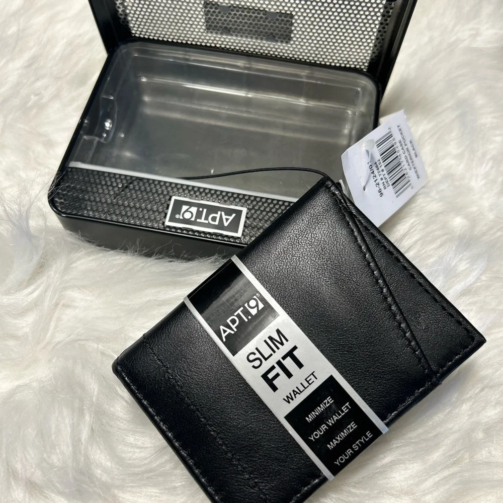 Black Leather‎ Card Holder Wallet from Apt. 9. NWB. R
